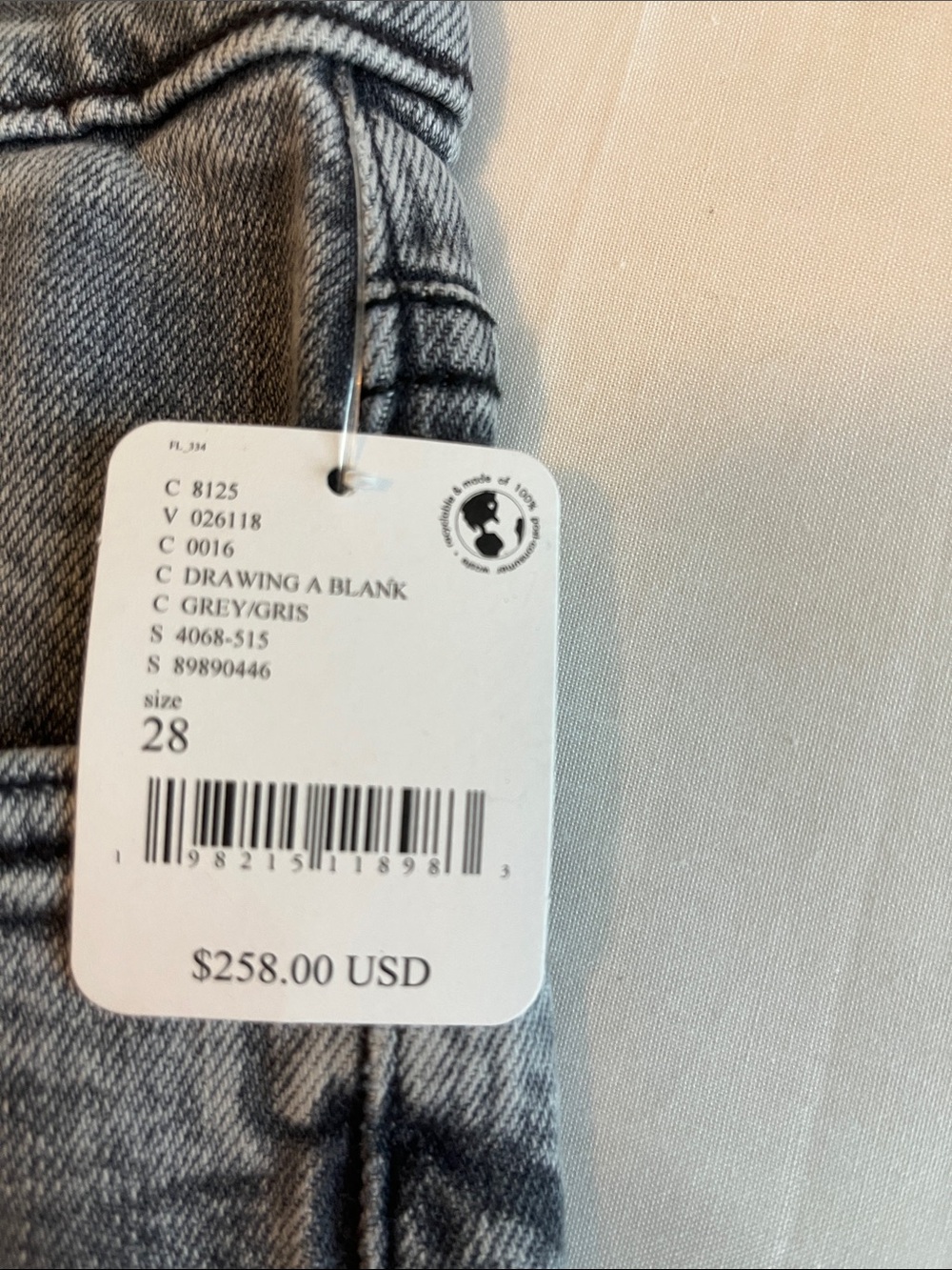 MOTHER Gray Cutoff Denim Jean Shorts - Picture 2 of 4